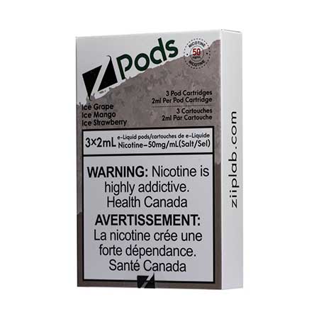 Iced Multipack Z Pods Supreme Nic Blend 20mg three-pack