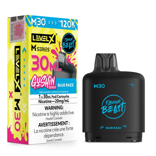 Blue Razz Level X M Series 30mL Pod 120K