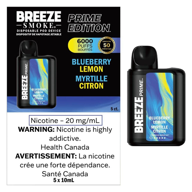 Blueberry Lemon - Breeze Prime Disposable Vape 6000
