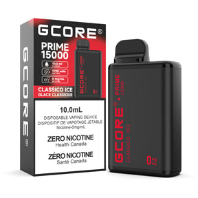 Gcore Prime 15K Zero Nicotine Disposable Vape 15000 Puffs Classico Ice