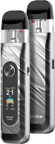SMOK NOVO 6 Pod Kit CRC – 40W Compact Vape Device with Display - Silver Colour