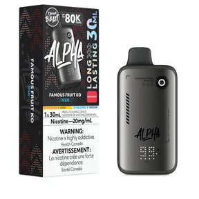 Famous Fruit KO Iced Flavour Beast Alpha 80K Disposable Vape 30mL with 20mg nicotine