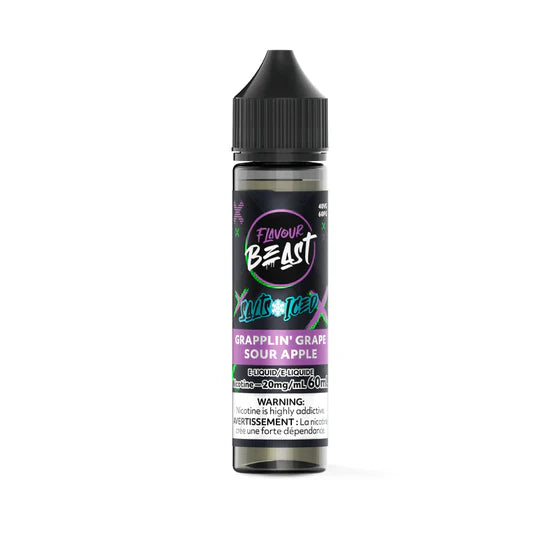 Flavour Beast Salt Juice E-Liquid - Grapplin' Grape Sour Apple Iced