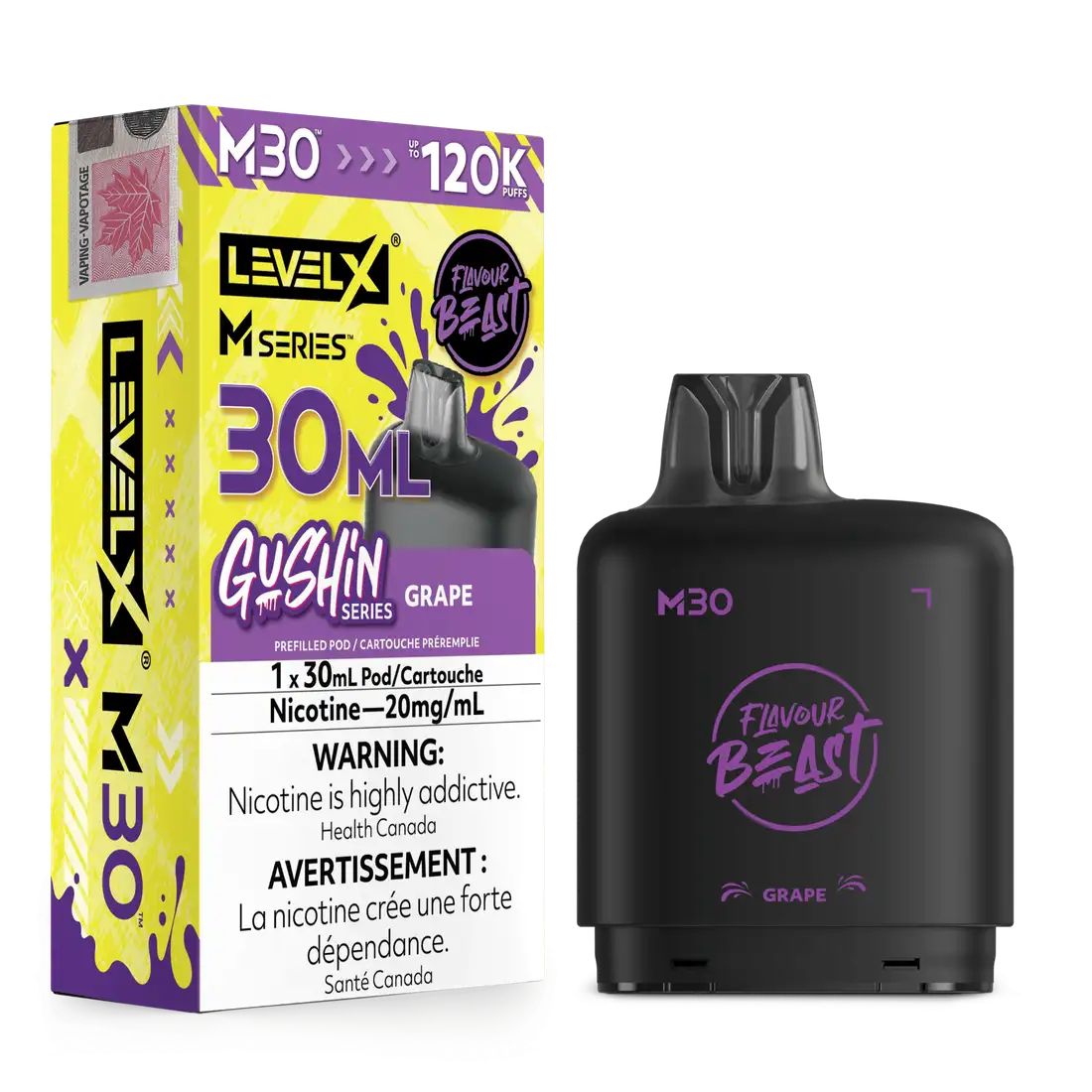 Grape Level X M Series 30mL Pod 120K