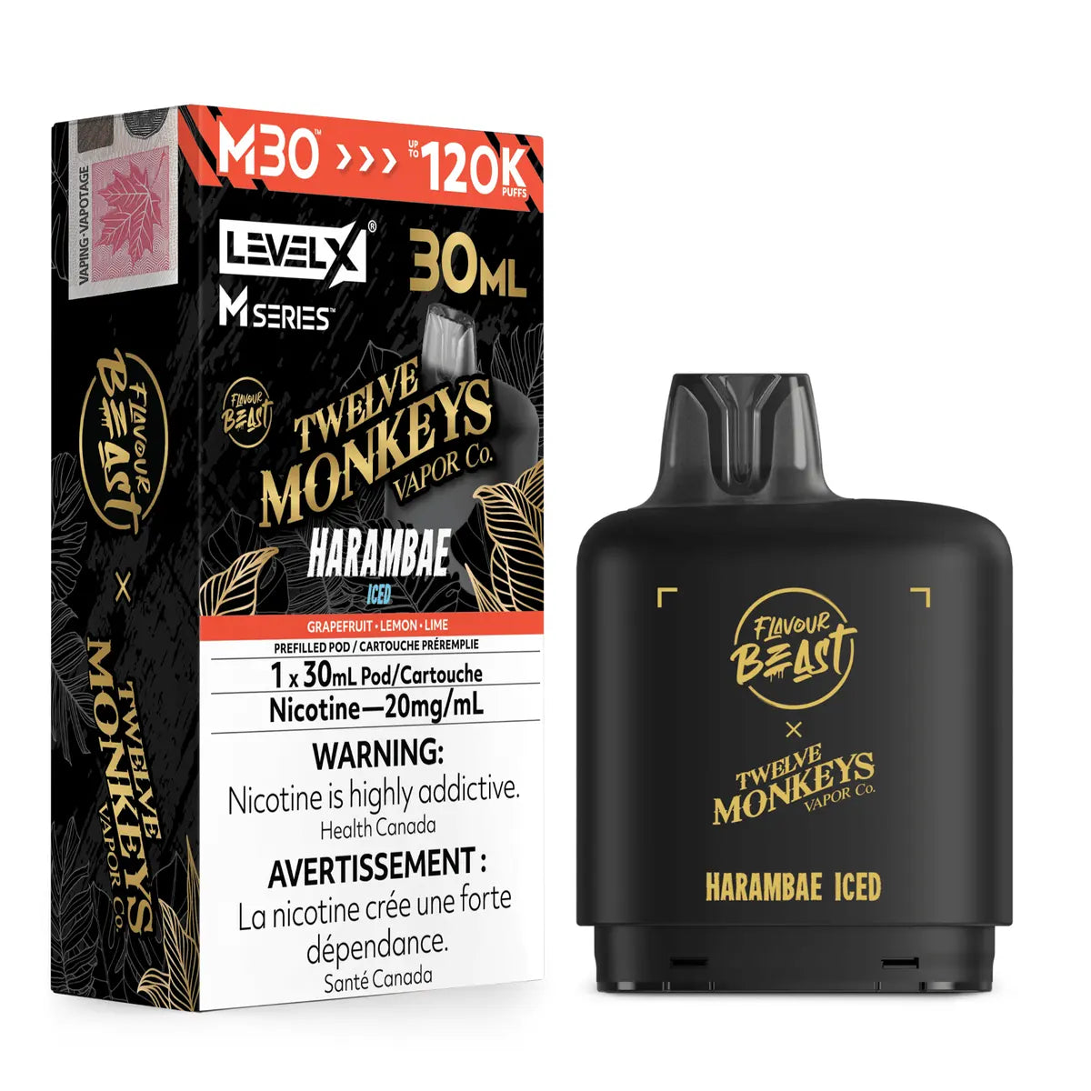 Harambae Iced Level X M Series 30mL Pod 120K
