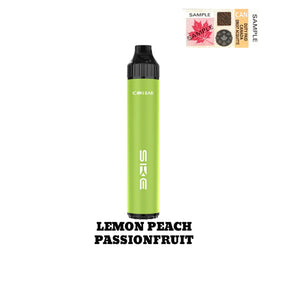 Lemon Peach Passionfruit Icon Bar Hybrid Disposable Vape, 2000 puffs, refreshing citrus and fruity flavour blend with a synthetic 50 nicotine hit.