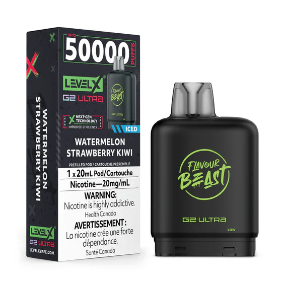 Level X Flavour Beast G2 Ultra - Watermelon Strawberry Kiwi Iced