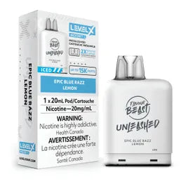Level X Flavour Beast Unleashed Boost Pod 20mL - Epic Blue Razz Lemon