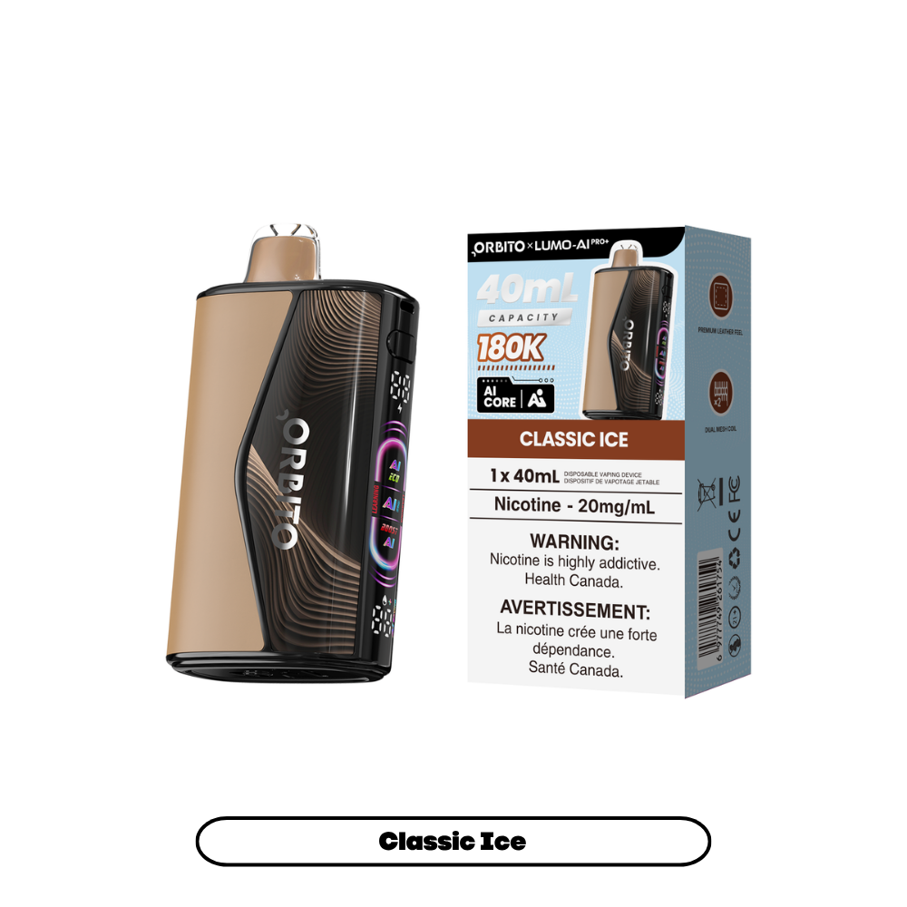 Classic Ice ORBITO LUMO AI Pro+ 180K disposable vape
