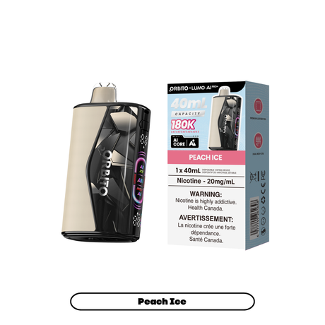 Peach Ice ORBITO LUMO AI Pro+ 180K disposable vape