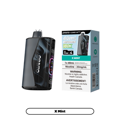 X Mint ORBITO LUMO AI Pro+ 180K disposable vape