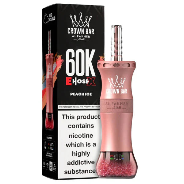 Peach Ice - Al Fakher Crown Bar 60K EHOSE CloudX Disposable Vape