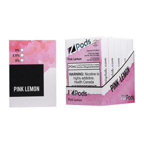 Pink Lemon Z Pods 20mg Supreme Nic Blend with three prefilled 2mL