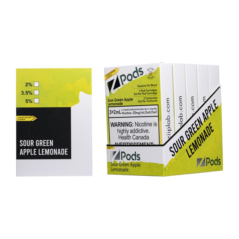 SOUR GREEN APPLE  LEMON - Z PODS ( SUPREME NIC BLEND)