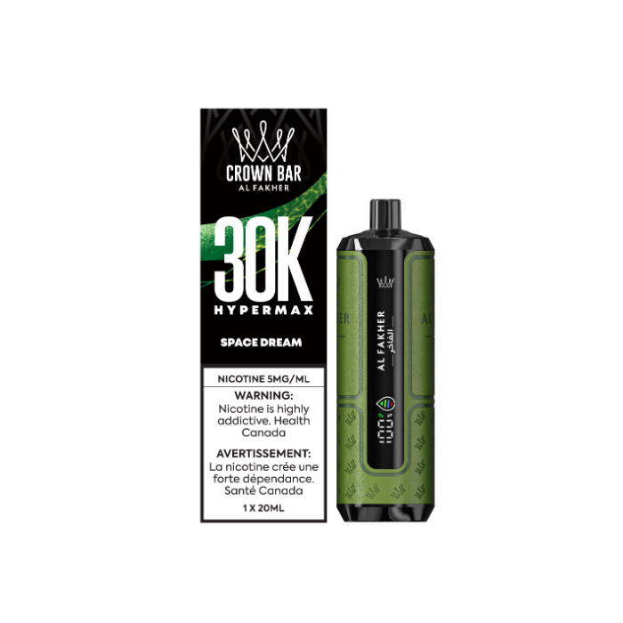 Space Dream – Al Fakher Crown Bar Disposable Vape – 30,000 Puffs – 20mL e-liquid – 5mg Nicotine