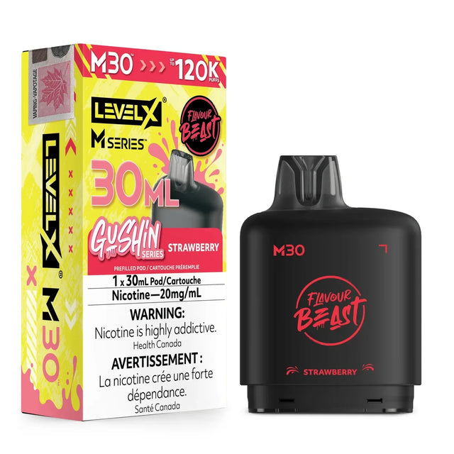 Strawberry Level X M Series 30mL Pod 120K