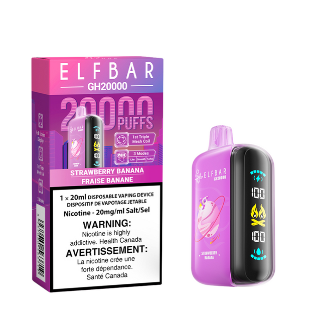 Elf Bar GH20k Strawberry Banana Disposable Vape - 20000 Puffs
