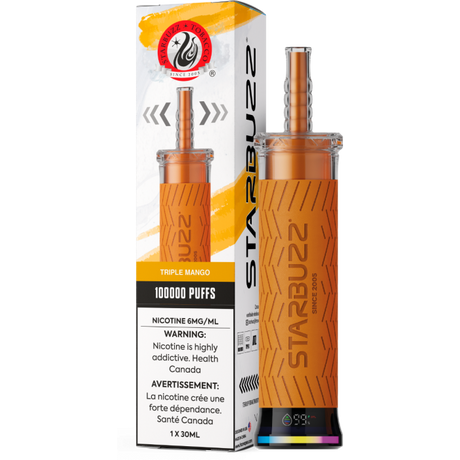 Starbuzz E-Hose 100K Disposable Vape – Triple Mango flavour 6mg 30mL