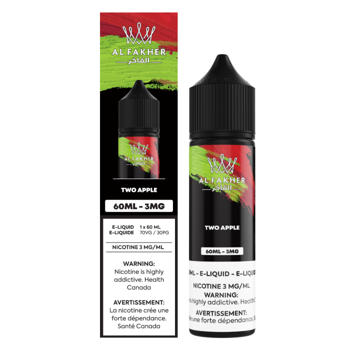 Two Apple3mg AL Fakher Freebase Juice 60mL