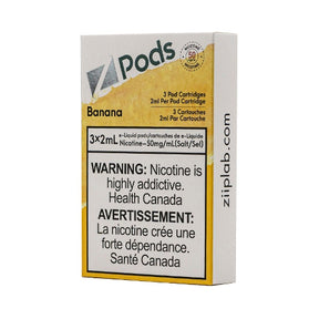 Banana Z Pods 20mg Supreme Nic Blend with three prefilled 2mL