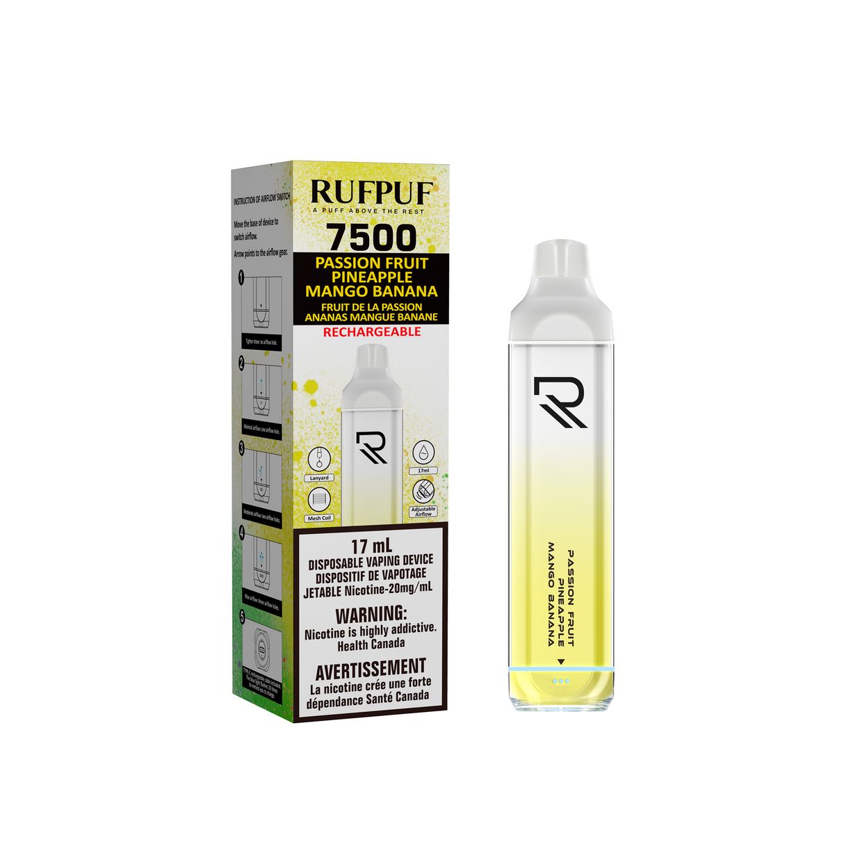 Passion Fruit Pineapple Mango Banana- RufPuf 7500