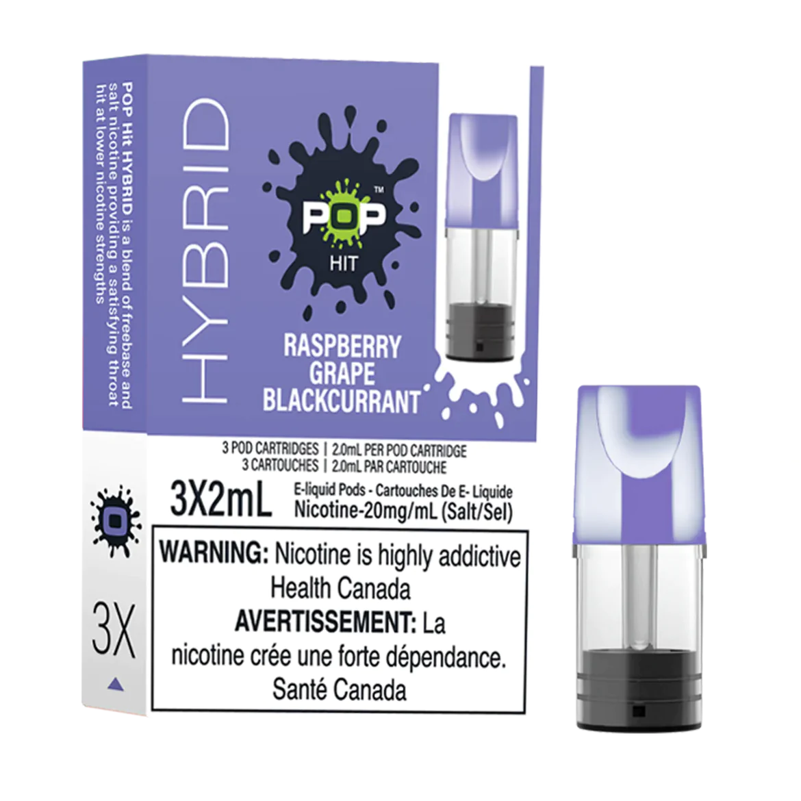 RASPBERRY GRAPE BLACKCURRANT - POP HIT HYBRID PODS